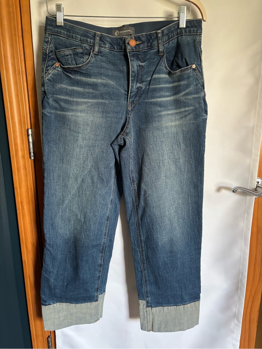 Democracy Women's Relaxed Cuffed Blue Denim Jeans